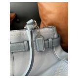 COACH PURSE - SOFT PEBBLE LEATHER - LIGHT BLUE