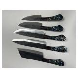 ASSORTED CHEF KNIVES - CUSTOM HANDMADE DAMASCUS ST