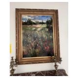 ARTWORK / OIL ON CANVAS - FIELD WITH FLOWERS - APP