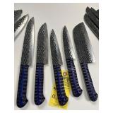 ASSORTED CHEF KNIVES - CUSTOM HANDMADE DAMASCUS ST