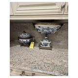 ASSORTED BLUE & WHITE DECOR - 1- TUREEN / 1- BOWL