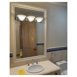 BUILT-IN MIRROR WITH 3 LIGHT FIXTURE - APPROXIMATE