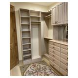 LOT CONTENTS OF WALK-IN CLOSET - BUILT-IN DRESSER