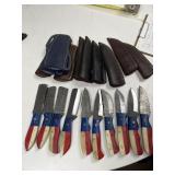 ASSORTED KNIVES - 6- ASSORTED LENGTH HUNTING & SKI