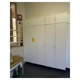 LOT WHITE DEEP CABINETS - 10 DOORS - APPROXIMATELY