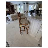 RATTAN BAR STOOLS WITH CLOTH CUSHIONS