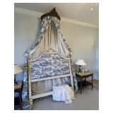 LOT - HEADBOARD / DRAPE SET / CANOPY WITH DRAPES -