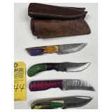 ASSORTED HUNTING & SKINNING KNIVES - 3- 4