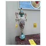 LARGE R. LIMOGE GOLD PLATED URNS