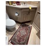 FLOATING VANITY WITH 2 DOORS, SINK, FAUCET & TOILE