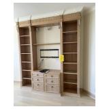BUILT-IN CABINET WITH 2 DOORS & 13 SHELVES WITH LI