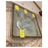 LEXAN BASE COFFEE TABLE WITH GLASS TOP - APPROXIMA