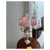 ALABASTER CHANDELIER STYLE TABLE LAMP WITH 5 LIGHT