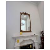 LARGE GOLD FRAMED MIRROR - APPROXIMATELY 8