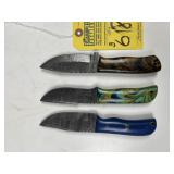 ASSORTED HUNTING & SKINNING KNIVES - 2- 3.5