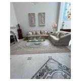 ORIENTAL RUG - CREAM / YELLOW / PINK - APPROXIMATE