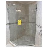 SHOWER ENCLOSURE WITH AQUABRASS FIXTURES - APPROXI