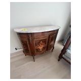 DEMILUNE CONSOLE WITH MARBLE TOP