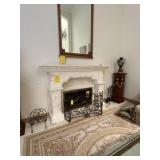 STONE FIREPLACE SURROUND & MANTLE - APPROXIMATELY