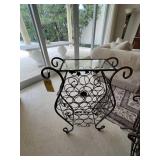 WROUGHT IRON WINE RACK
