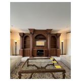 CUSTOM WOOD ENTERTAINMENT CENTER - APPROXIMATELY 1