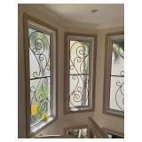 WINDOWS WITH IRON SCROLLWORK (STAIRWELL) - 2- 33.5