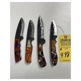 ASSORTED HUNTING & SKINNING KNIVES - 1- 5