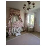 LOT - HEADBOARD / DRAPE SET / CANOPY WITH DRAPES -