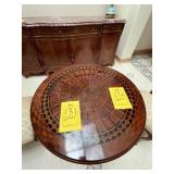 ORNATE  PEDESTAL BASE TABLE - APPROXIMATELY 37