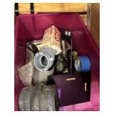 TOTES ASSORTED - PLUMBING FIXTURES, PIPE TO HOSE C