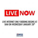 LIVE INTERNET ONLY BIDDING BEGINS AT 9AM ON WEDNES