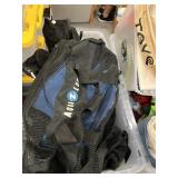 BAGS ASSORTED DIVE / SNORKEL EQUIPMENT - FINS, MAS