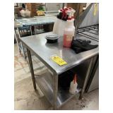 STAINLESS STEEL TABLE WITH SHELF - 24