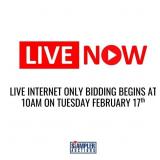 LIVE INTERNET ONLY BIDDING BEGINS AT 10AM ON TUESD