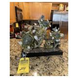 SPARKLY TURTLE DECOR ON BLACK BASE