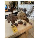 STONE & CRYSTAL TREES ON STONE BASES