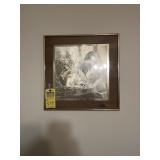 ASSORTED FRAMED PICTURES - 1- SQUIRREL / 1- BOAT O