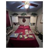 QUEEN SIZE BED WITH STONE-LOOK SIDE STORAGE & OVER