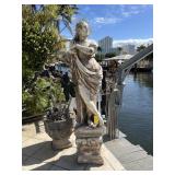 STATUES ON PEDESTAL BASES - 1- WOMAN / 1- MAN