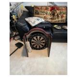 DARTBOARD IN WOOD CASE