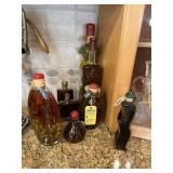 ASSORTED DECORATIVE FOOD IN GLASS CONTAINERS