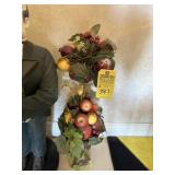 ASSORTED FRUIT TOPIARY IN VASES