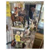 ASSORTED DECOR - MOUSE GLOBE, PORCELAIN BIRDS, HOR