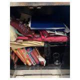 LOT ASSORTED - MEAT THERMOMETERS, LINENS, TRIVETS,