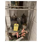 ASSORTED - 2- SILVER TEAPOTS / 1- CREAMER / 1- SUG