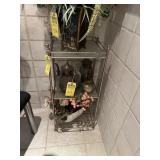 SILVER & GLASS STAND WITH 3 SHELVES