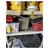 ASSORTED CONTAINERS - SCREWS, GASKETS, DUCT TAPE,