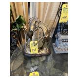 BRONZE HORSES ON BASE