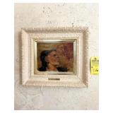 ASSORTED FRAMED PICTURES - 1- FLORAL / 1- SHEPHERD