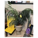 PLANTERS WITH ARTIFICIAL PALM TREES